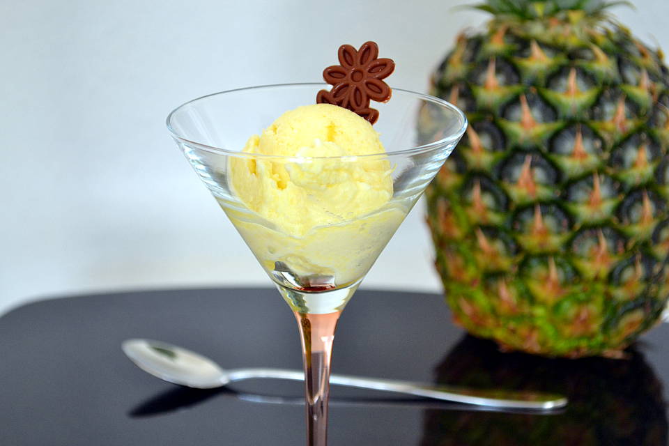 Ananassorbet Rezept